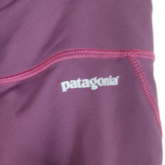 Patagonia Purple Gray Athletic Fitted Leggings Women’s Size Large - Picture 5 of 6